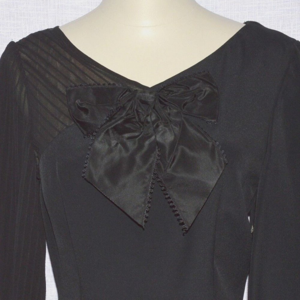 Albert Nipon New Sz 4 S Small Black One Shoulder … - image 7